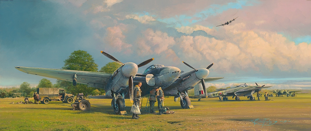 Robert Taylor/ロバートテイラー 「First of many」 リトグラフ 額付き ハリケーン ドルニエ17 航空絵画 - 美術品